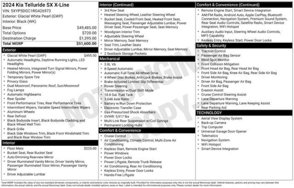 Used 2024 Kia Telluride SX X-Line