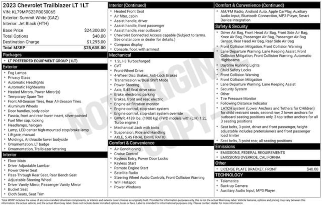 Used 2023 Chevrolet Trailblazer LT SUV