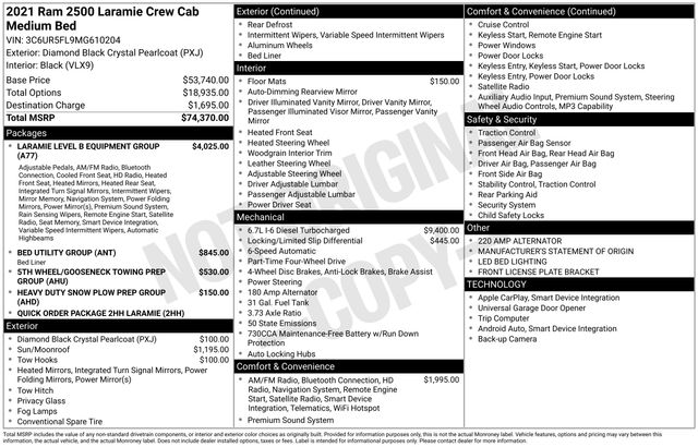 2021 RAM 2500 Laramie 4X4 Crew Cab SWB's photo