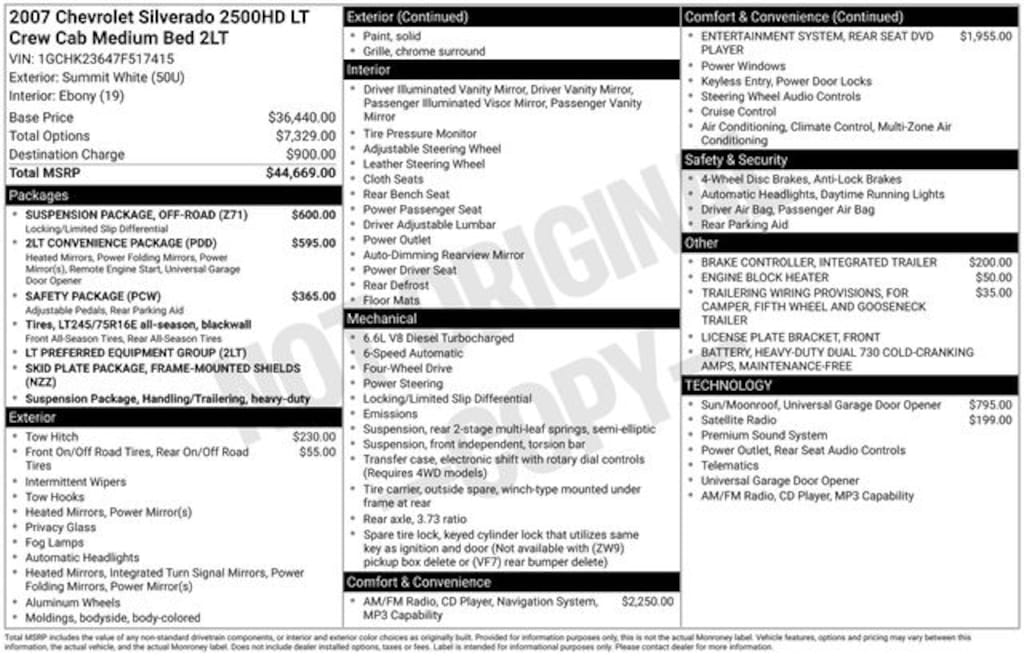 Used 2007 Chevrolet Silverado 2500HD Truck Crew Cab