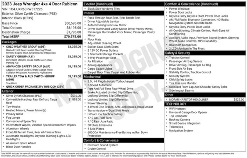 Used 2023 Jeep Wrangler 4xe Rubicon SUV