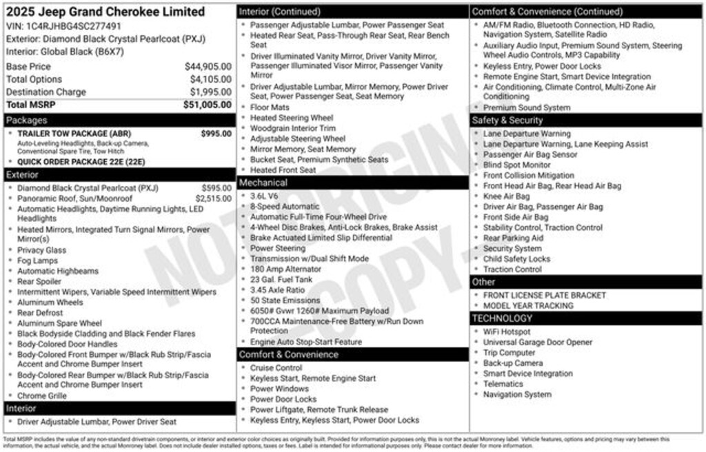 New 2025 Jeep Grand Cherokee LIMITED 4X4 Sport Utility