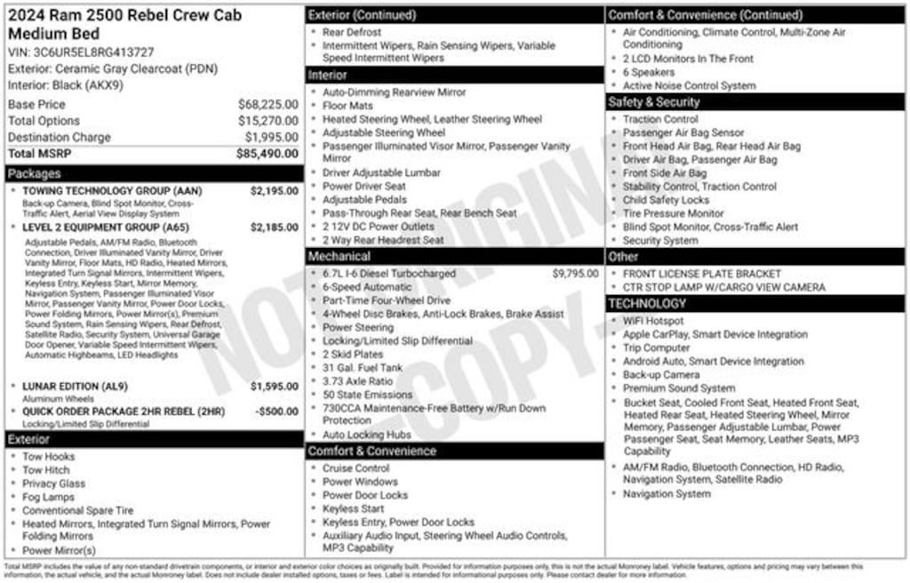 Certified 2024 Ram 2500 Power Wagon Truck Crew Cab