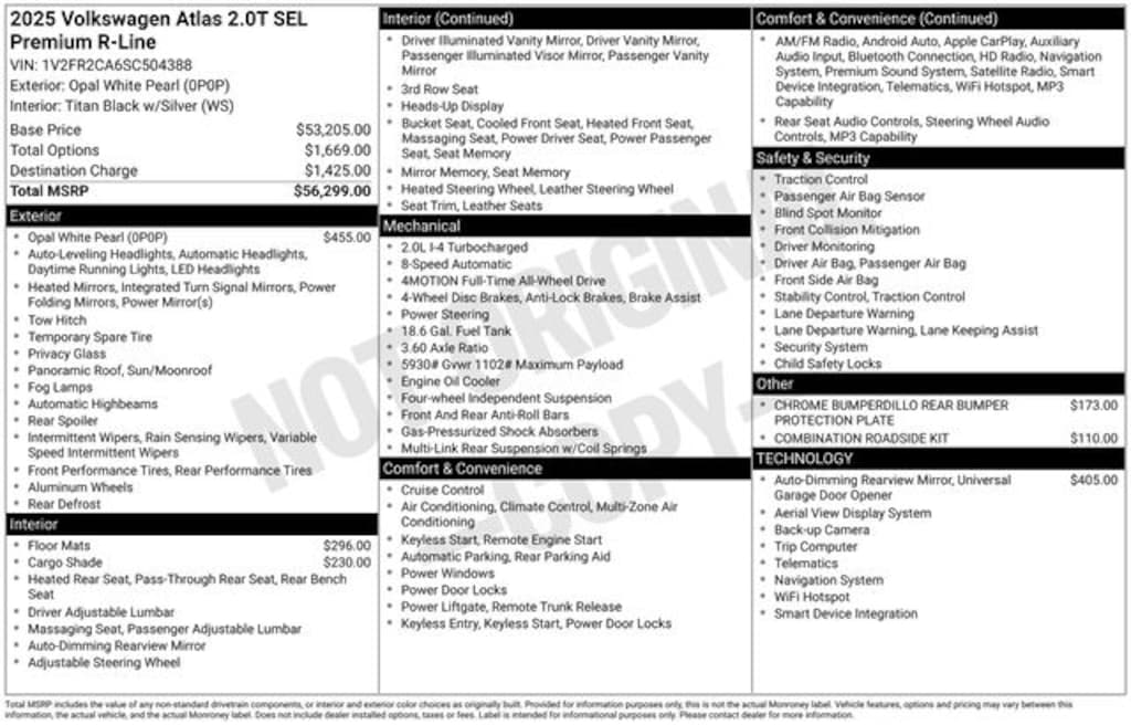 Used 2025 Volkswagen Atlas 2.0T SEL Premium R-Line SUV