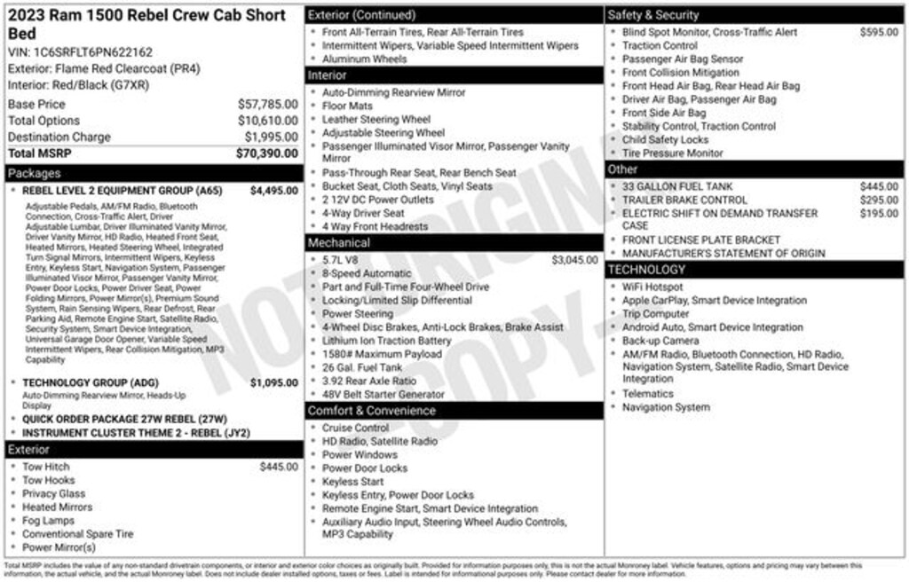 Used 2023 Ram 1500 Rebel Truck Crew Cab