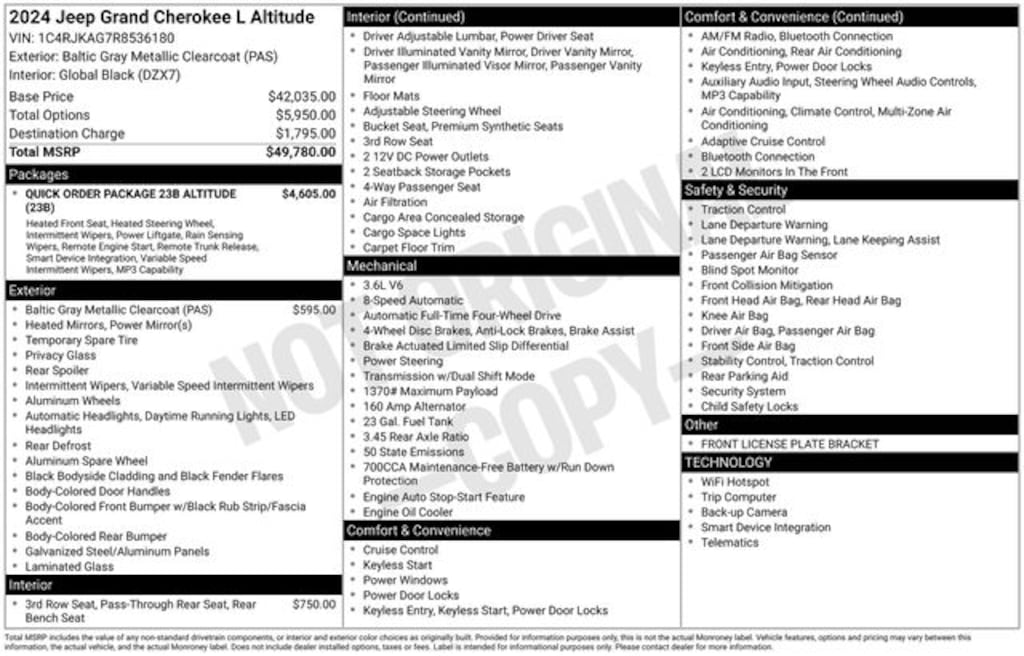 Certified 2024 Jeep Grand Cherokee L Laredo SUV