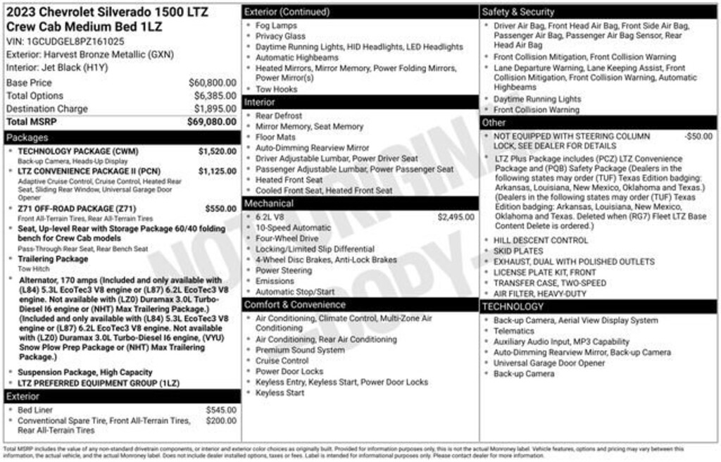 Used 2023 Chevrolet Silverado 1500 LTZ Truck