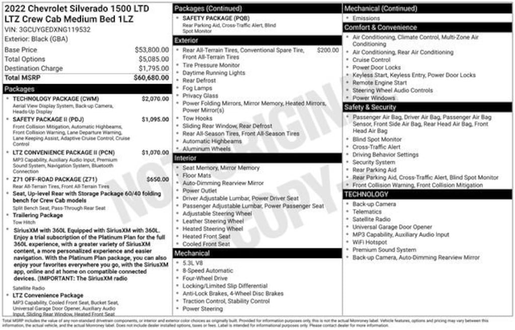 Used 2022 Chevrolet Silverado 1500 LTD LTZ Truck