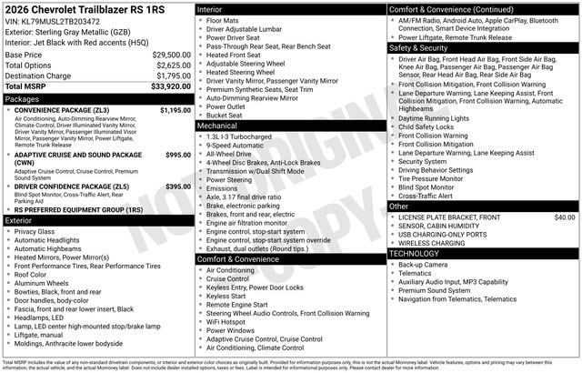 2026 Chevrolet Trailblazer RS - Photo 31