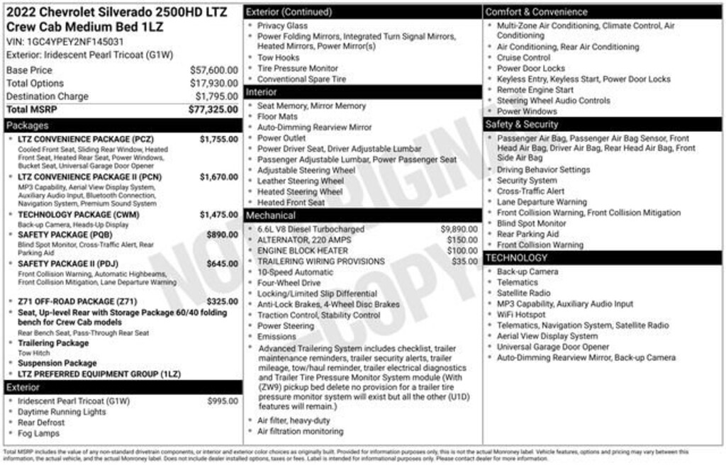 Used 2022 Chevrolet Silverado 2500 HD LTZ Truck