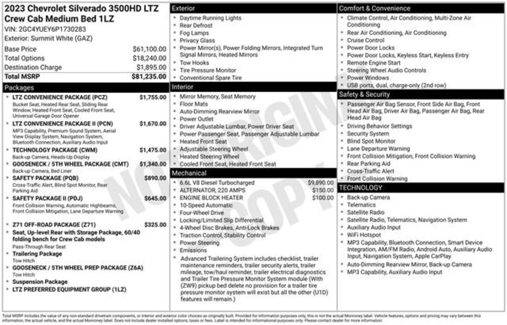 Used 2023 Chevrolet Silverado 3500 HD LTZ Truck