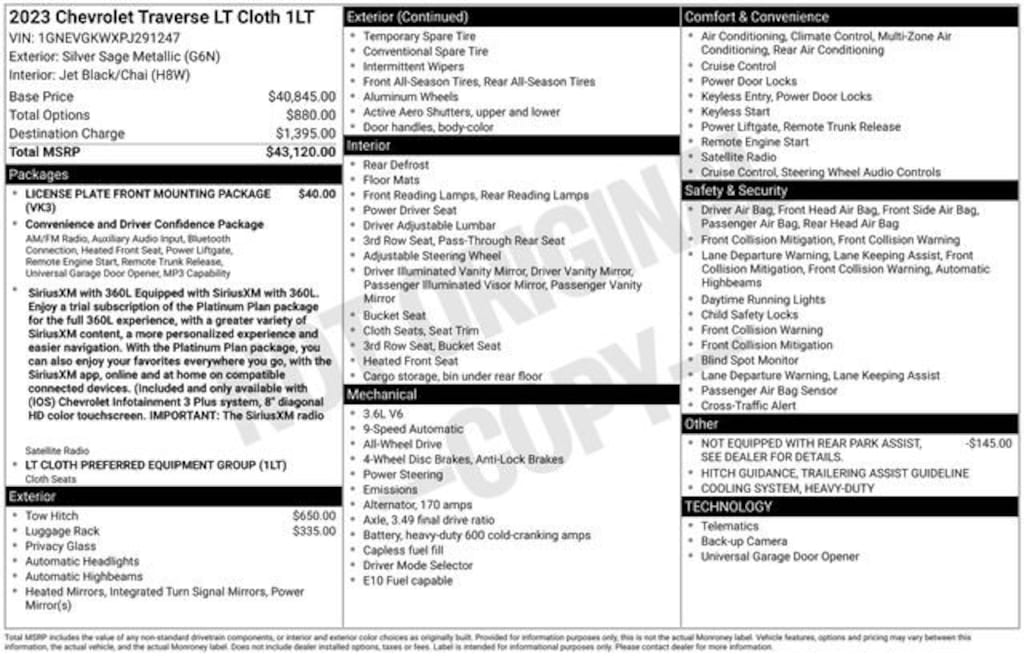 Used 2023 Chevrolet Traverse LT Cloth SUV
