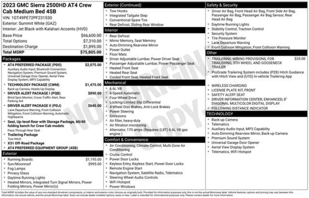 Used 2023 GMC Sierra 2500 HD AT4 Truck Crew Cab