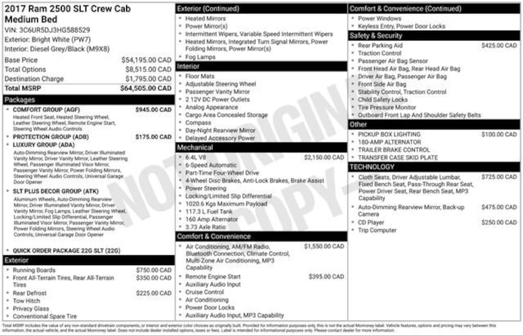 Used 2017 Ram 2500 SLT Truck Crew Cab