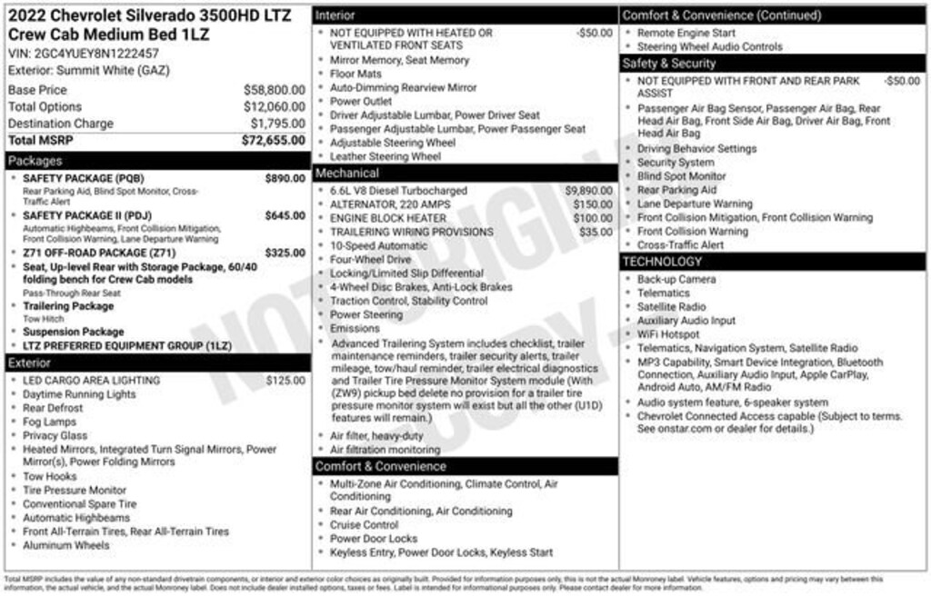 Used 2022 Chevrolet Silverado 3500 HD LTZ Truck