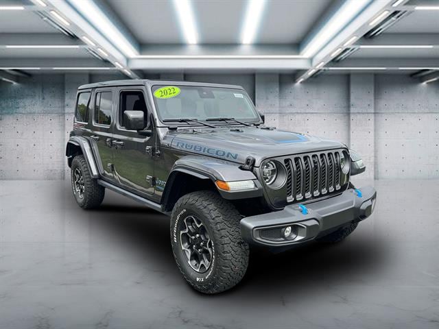 Used 2022 Jeep Wrangler Unlimited Rubicon 4XE with VIN 1C4JJXR64NW150893 for sale in Saint James, NY