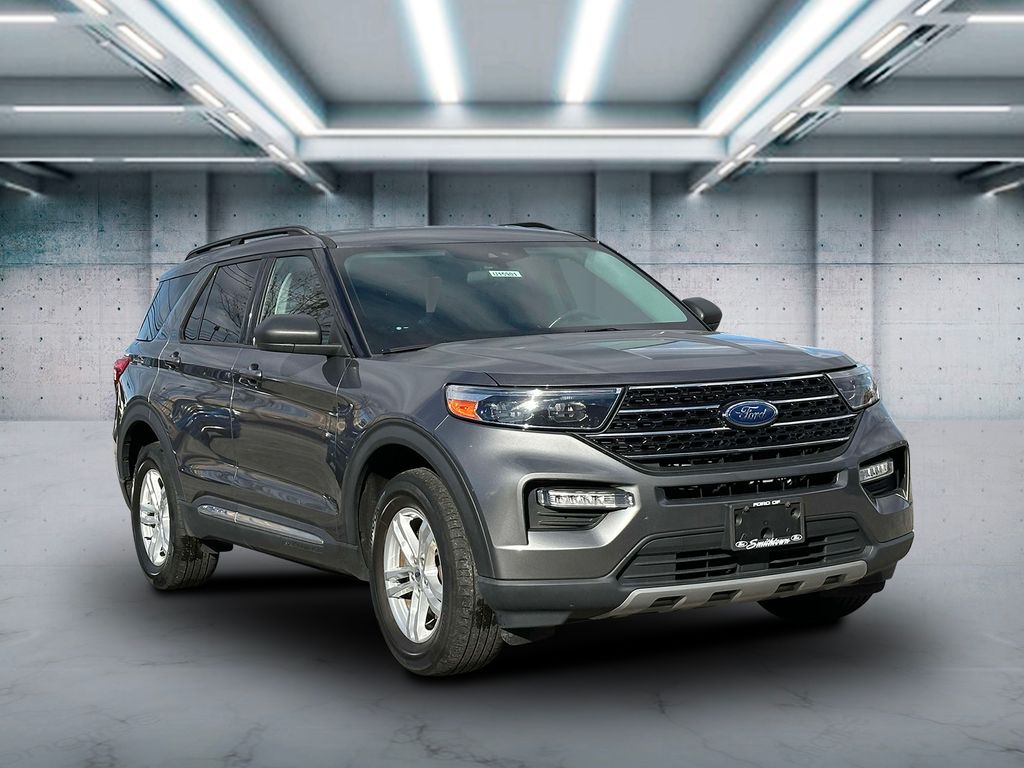 Used 2021 Ford Explorer XLT with VIN 1FMSK8DH4MGC39318 for sale in Saint James, NY