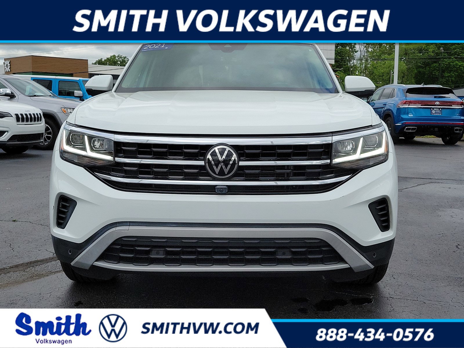 Used 2021 Volkswagen Atlas SEL Premium with VIN 1V2TR2CA8MC563027 for sale in Wilmington, DE