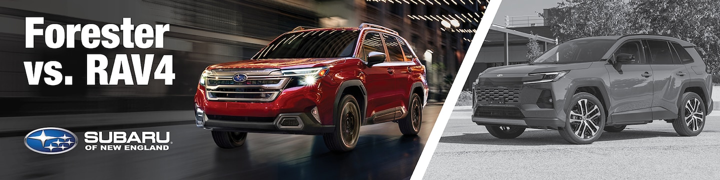 Compare the 2026 Subaru Forester to the 2026 Toyota RAV4 