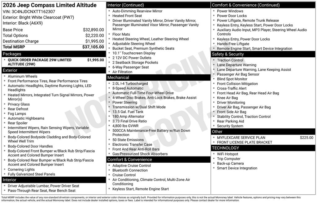 2026 Jeep Compass Sport Utility 