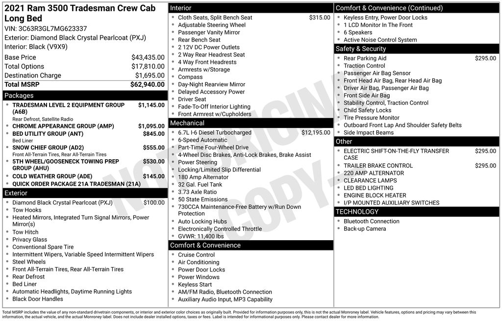 2021 RAM Ram 3500 Pickup Tradesman's photo