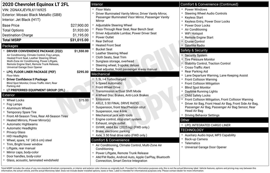 2020 Chevrolet Equinox LT's photo
