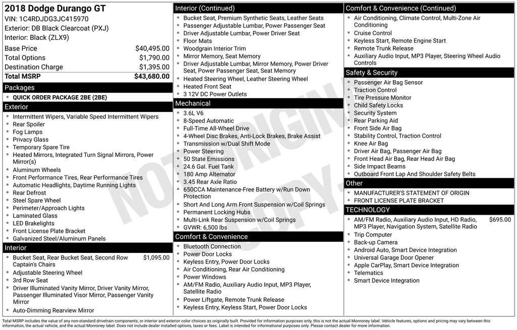 2018 Dodge Durango GT