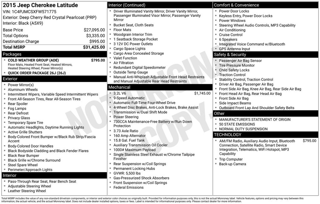 2015 Jeep Cherokee Latitude