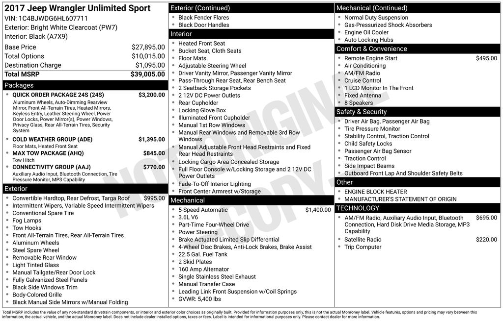 2017 Jeep Wrangler Unlimited Sport S's photo