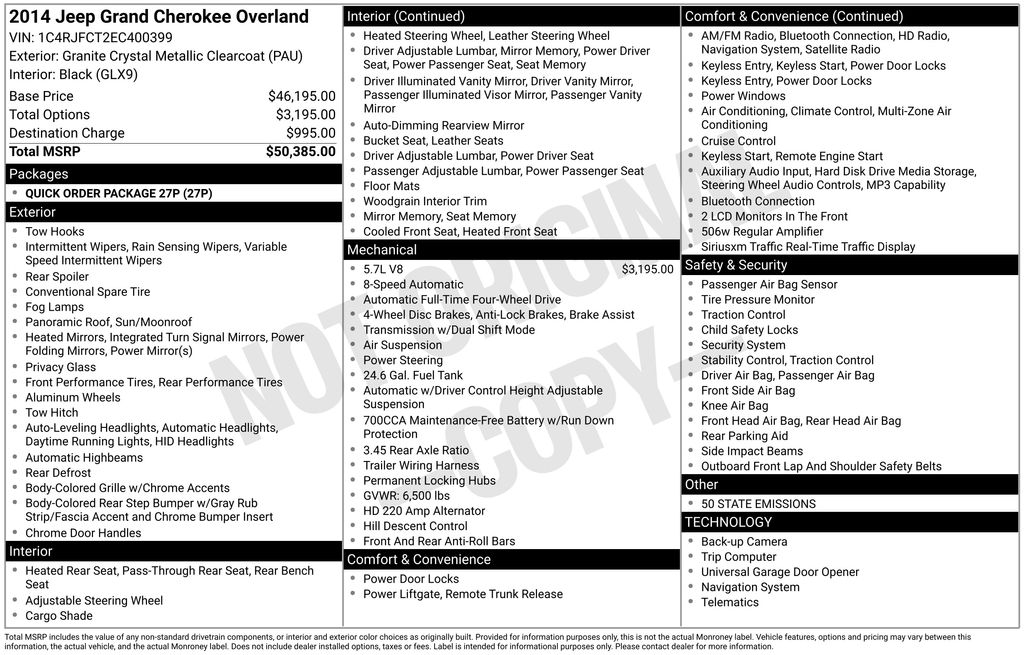2014 Jeep Grand Cherokee Overland