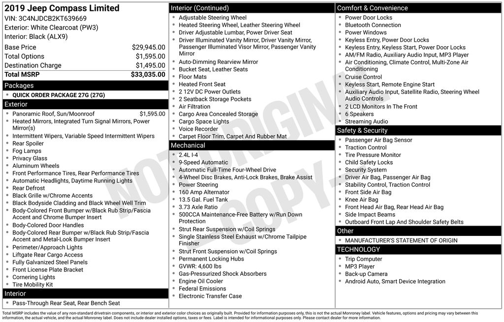 2019 Jeep Compass Limited