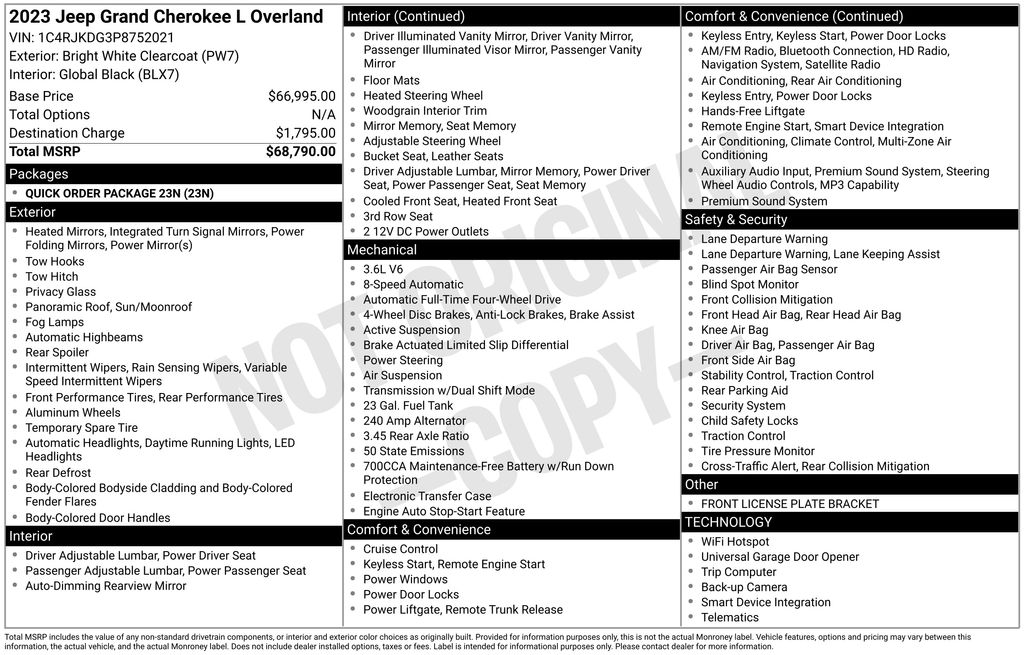 2023 Jeep Grand Cherokee L SUV 