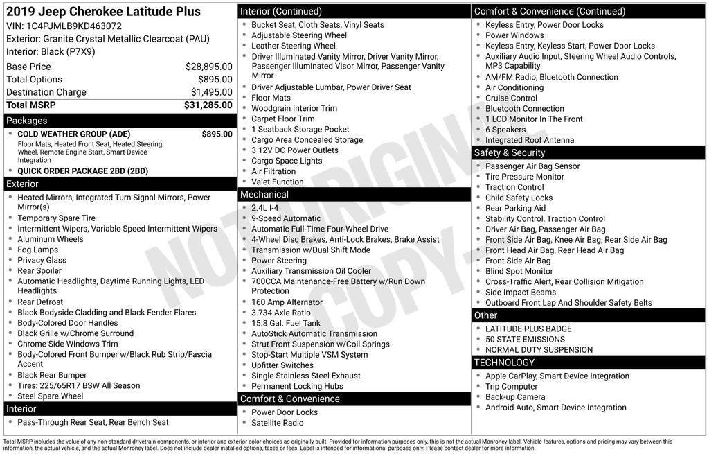 2019 Jeep Cherokee Latitude Plus's photo