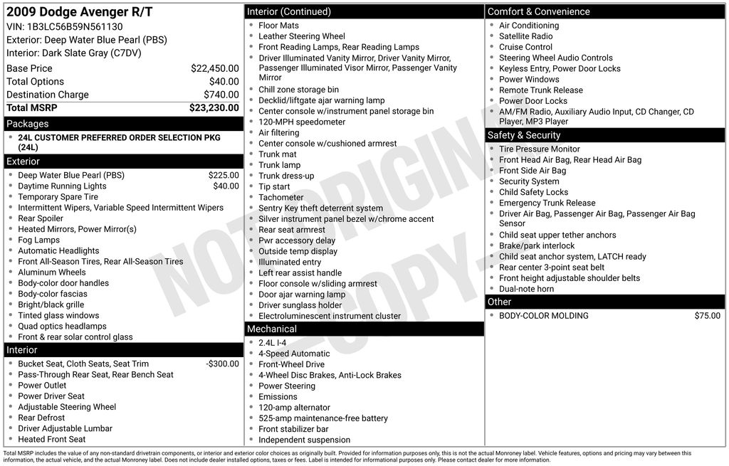 2009 Dodge Avenger SXT