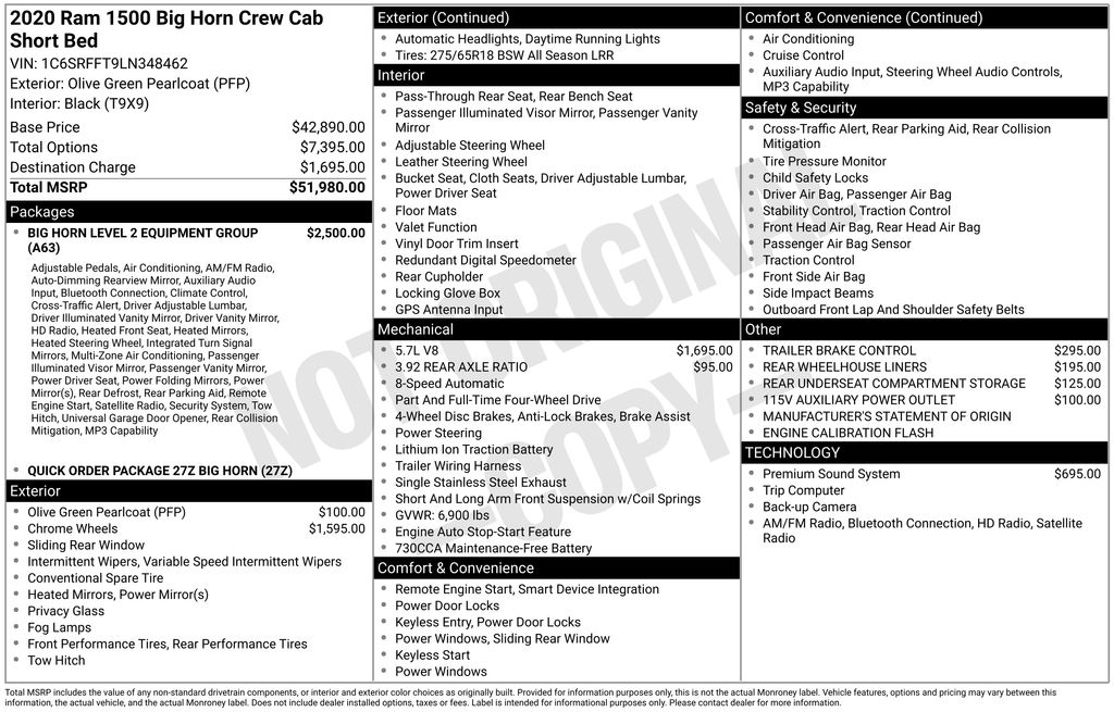 2020 RAM Ram 1500 Pickup Big Horn/Lone Star's photo