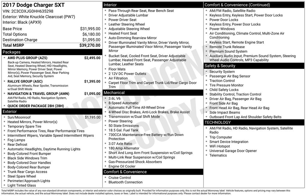 2017 Dodge Charger SXT's photo