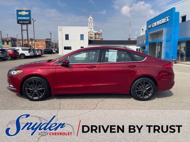 Used 2018 Ford Fusion SE with VIN 3FA6P0HD6JR149551 for sale in Napoleon, OH