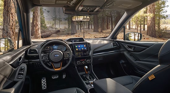 Interior of the 2022 Subaru Forester