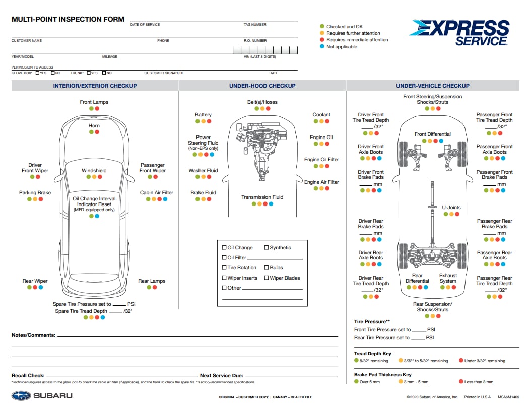 The Multi-Point Inspection Form