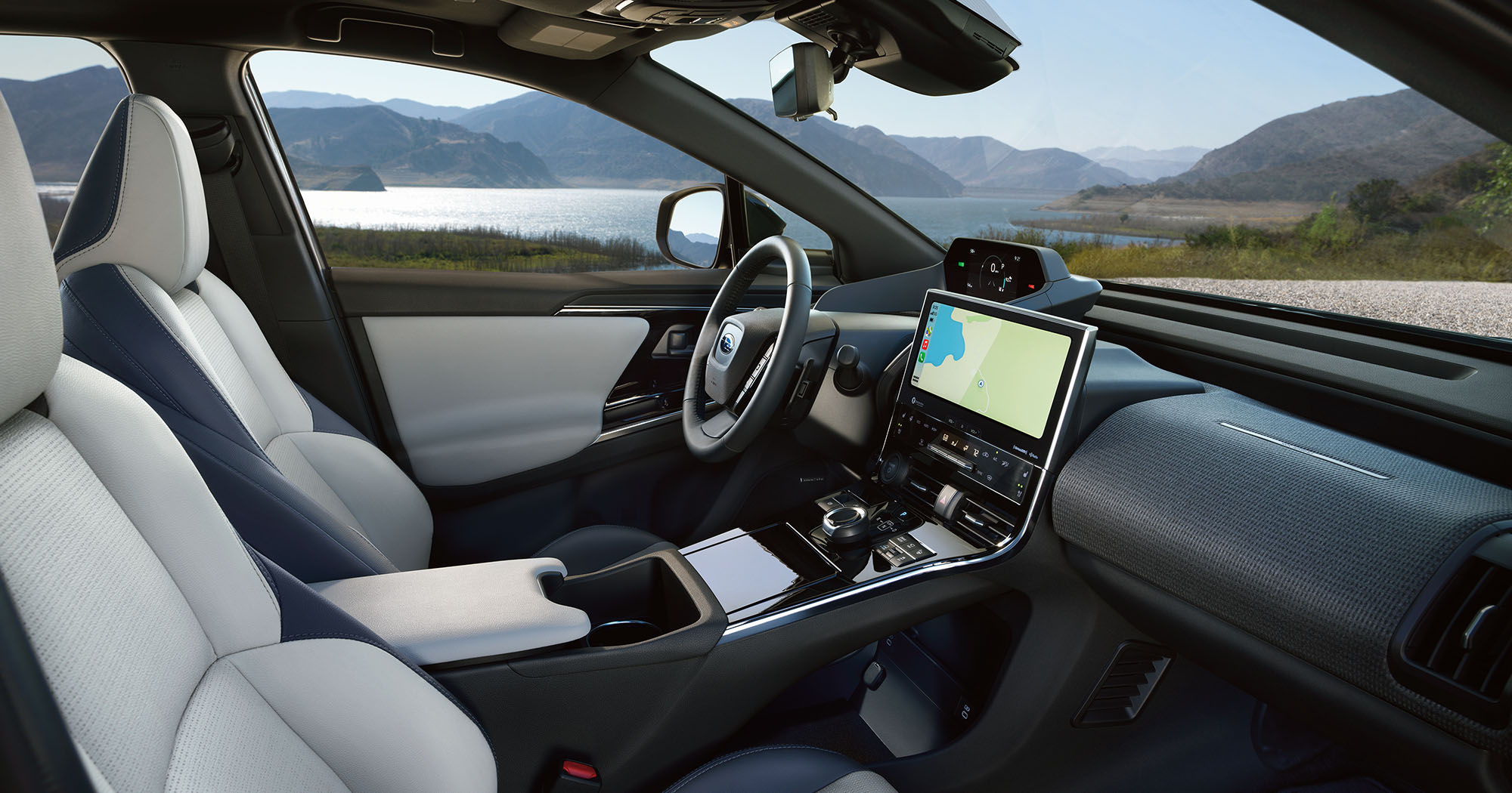  A side view of the interior technology in the 2023 Solterra.