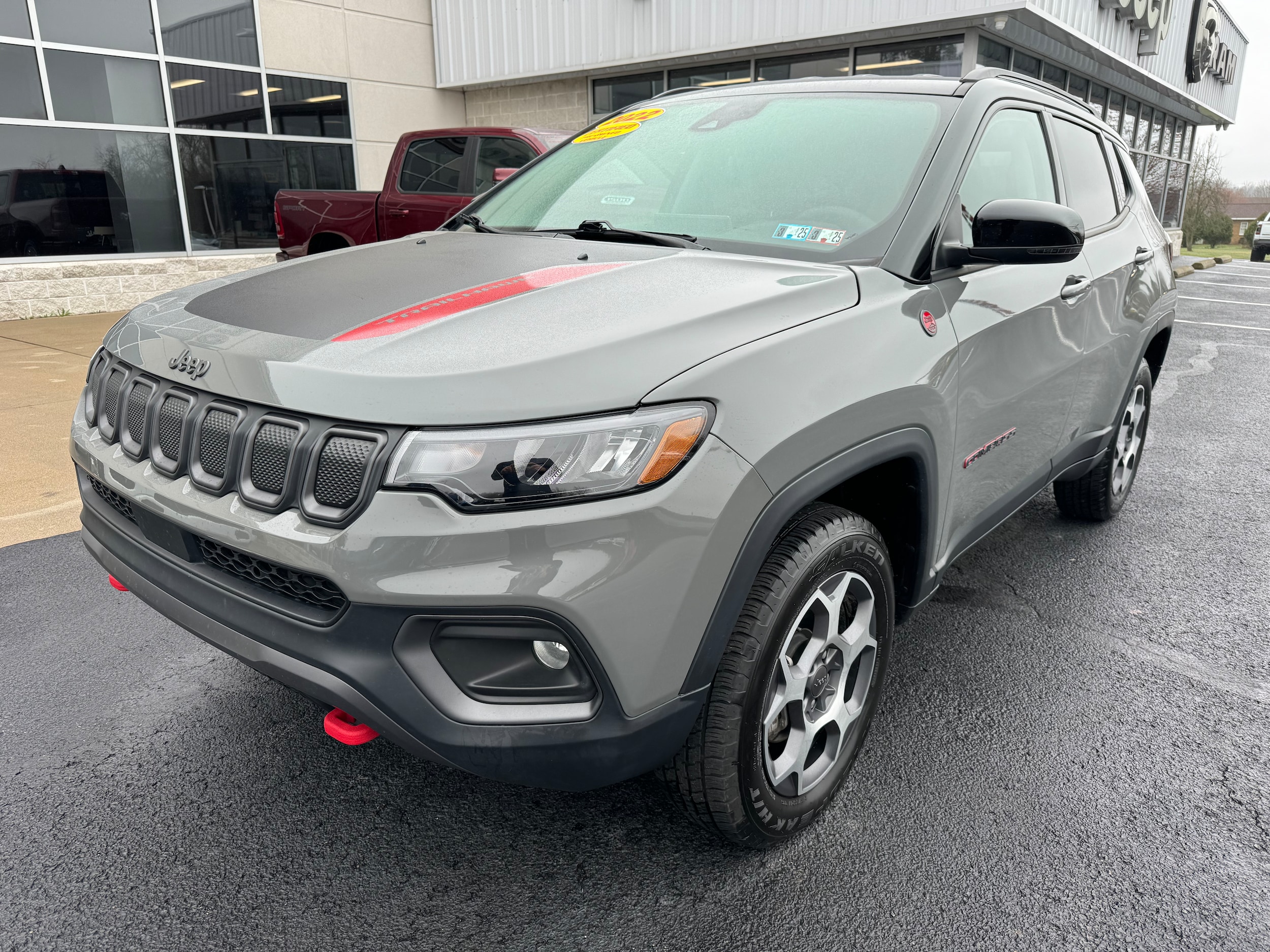 Used 2022 Jeep Compass Trailhawk with VIN 3C4NJDDB8NT189710 for sale in Brownsville, PA