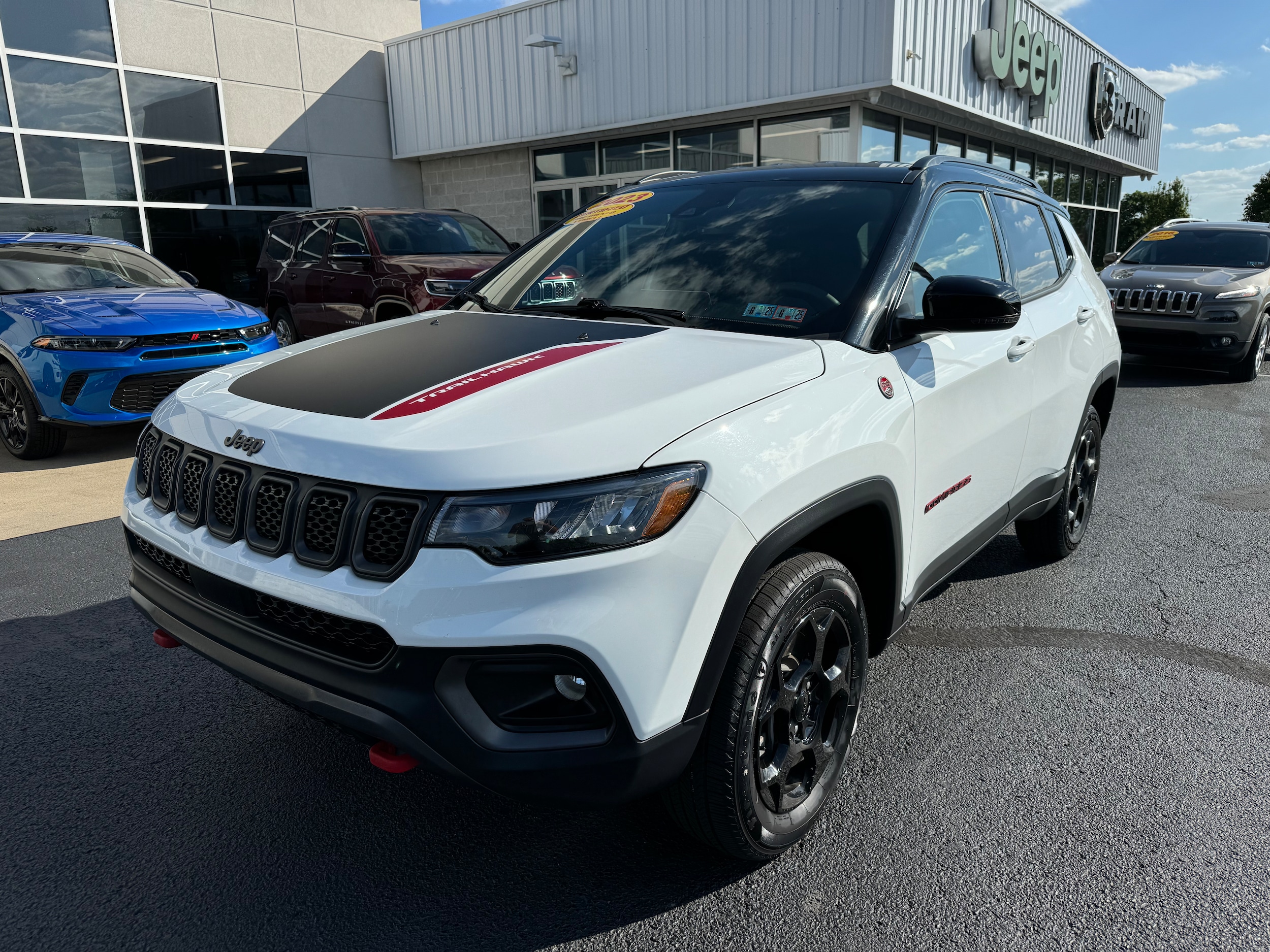 Used 2023 Jeep Compass Trailhawk with VIN 3C4NJDDN0PT523581 for sale in Brownsville, PA