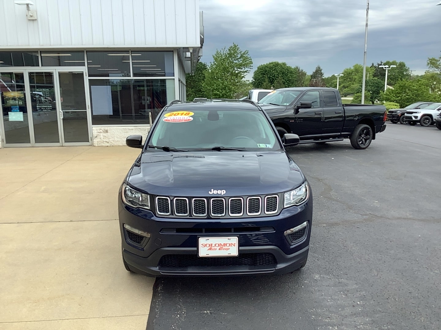 Certified 2018 Jeep Compass Sport with VIN 3C4NJDAB2JT117223 for sale in Brownsville, PA