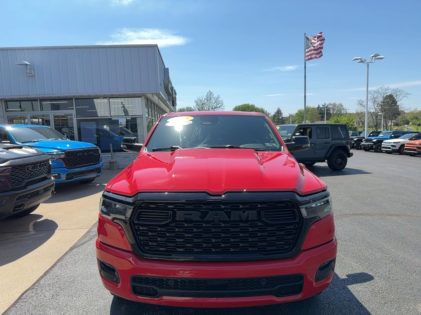 2025 Ram 1500 Big Horn Flame Red Clearcoat at Solomon CJD Brownsville