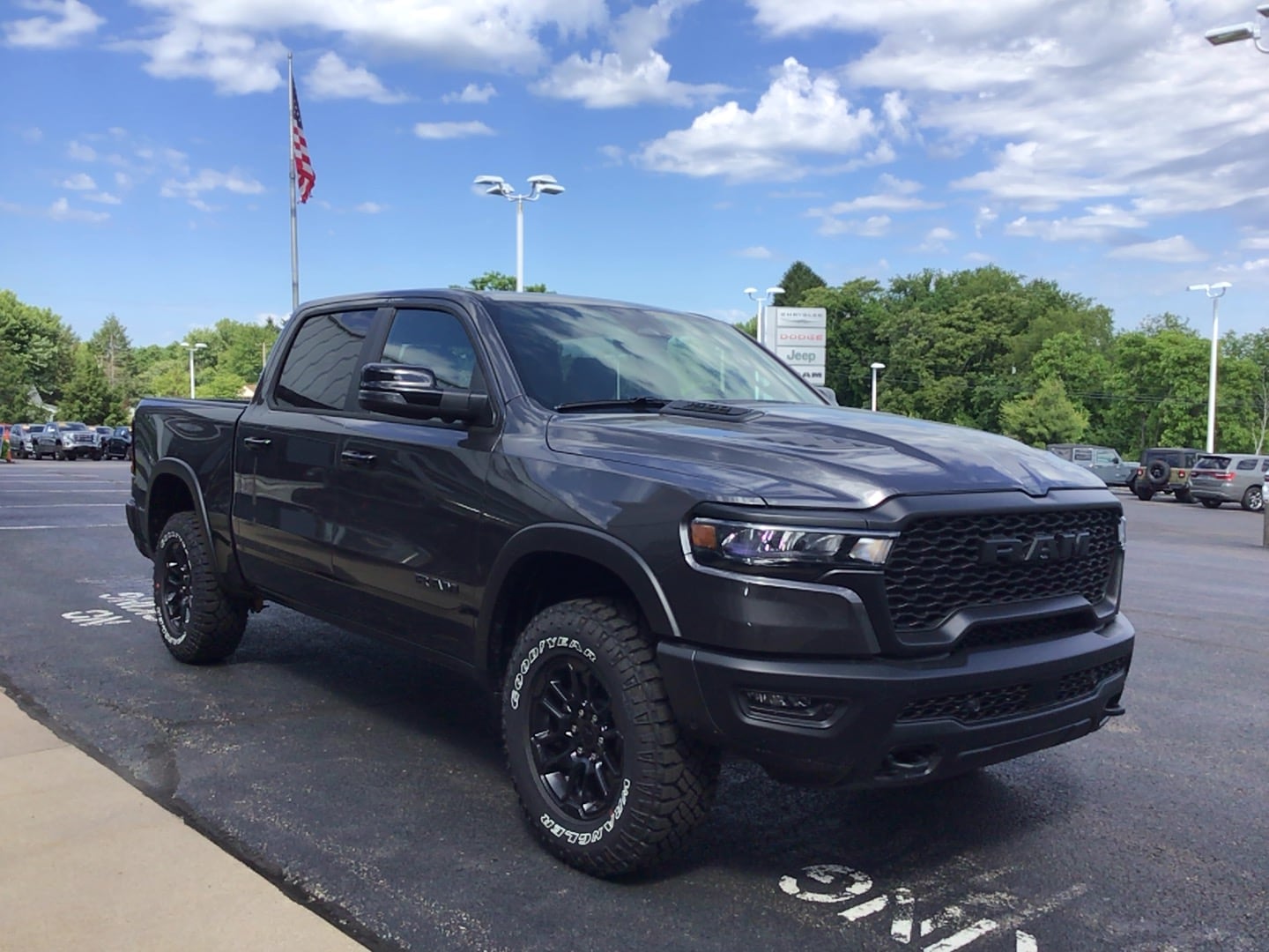 2026 Ram 1500 REBEL CREW CAB 4X4 5'7 BOX Granite Crystal at Solomon CJD Carmichaels