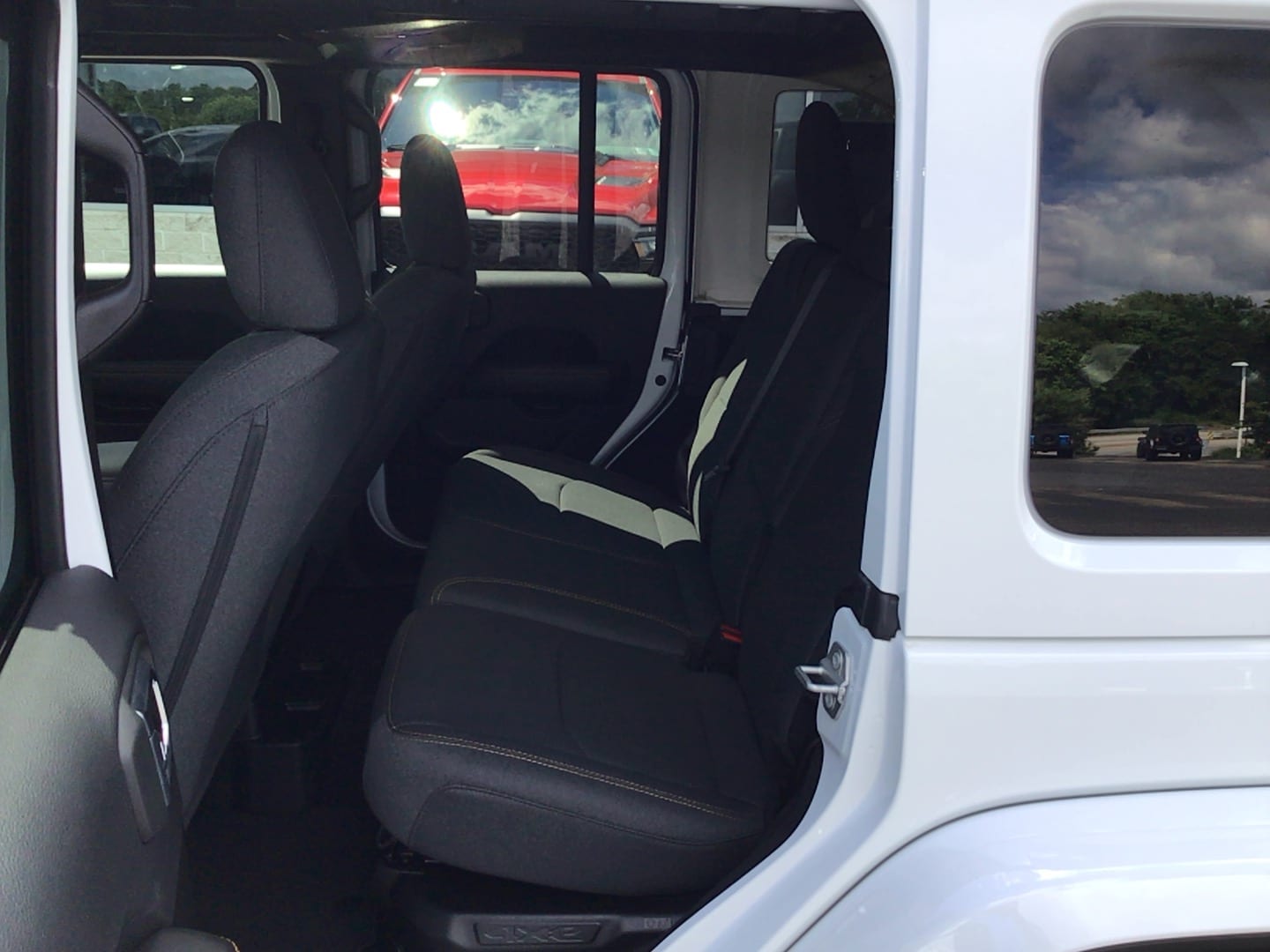 2025 Jeep Wrangler 4xe Sahara Bright White Clearcoat at Solomon CJD Brownsville