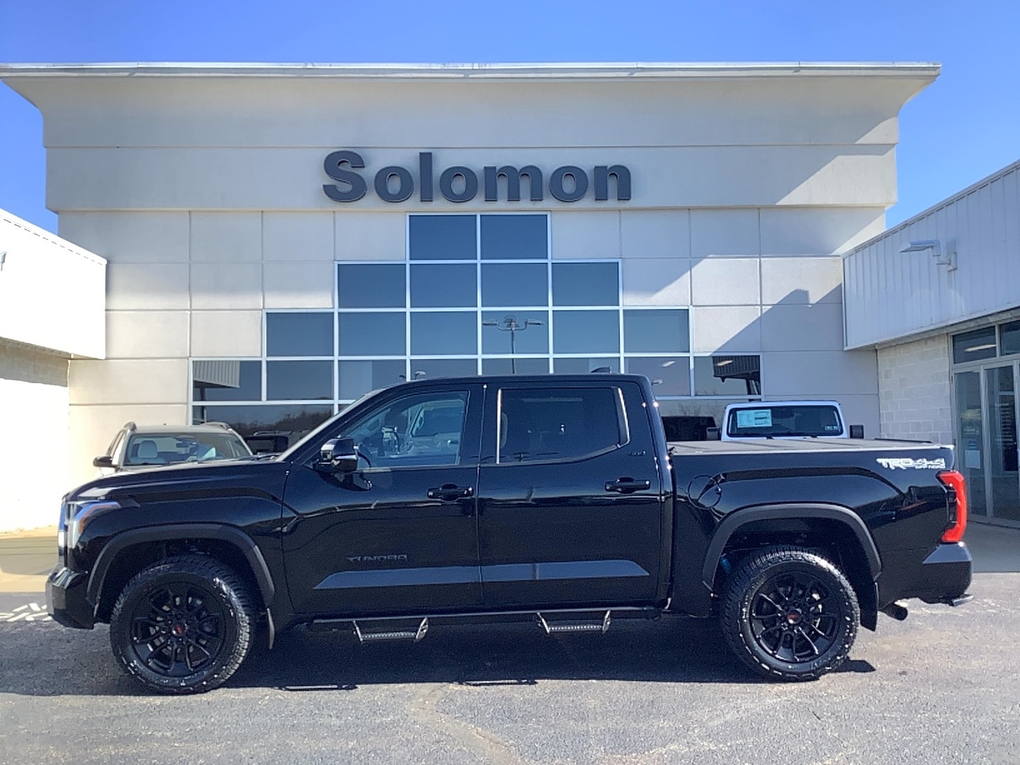 Black 2024 Toyota Tundra SR5 CrewMax Cab 4WD Pickup Truck Four-Wheel Drive Automatic