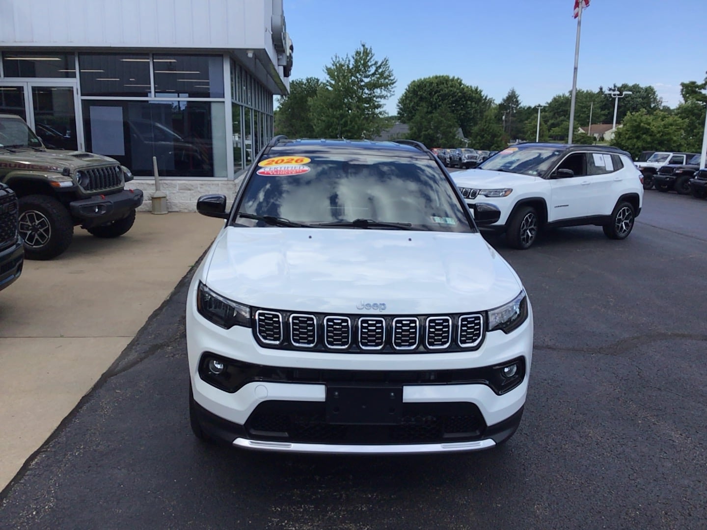 2026 Jeep Compass Limited Bright White Clearcoat at Solomon CJD Brownsville