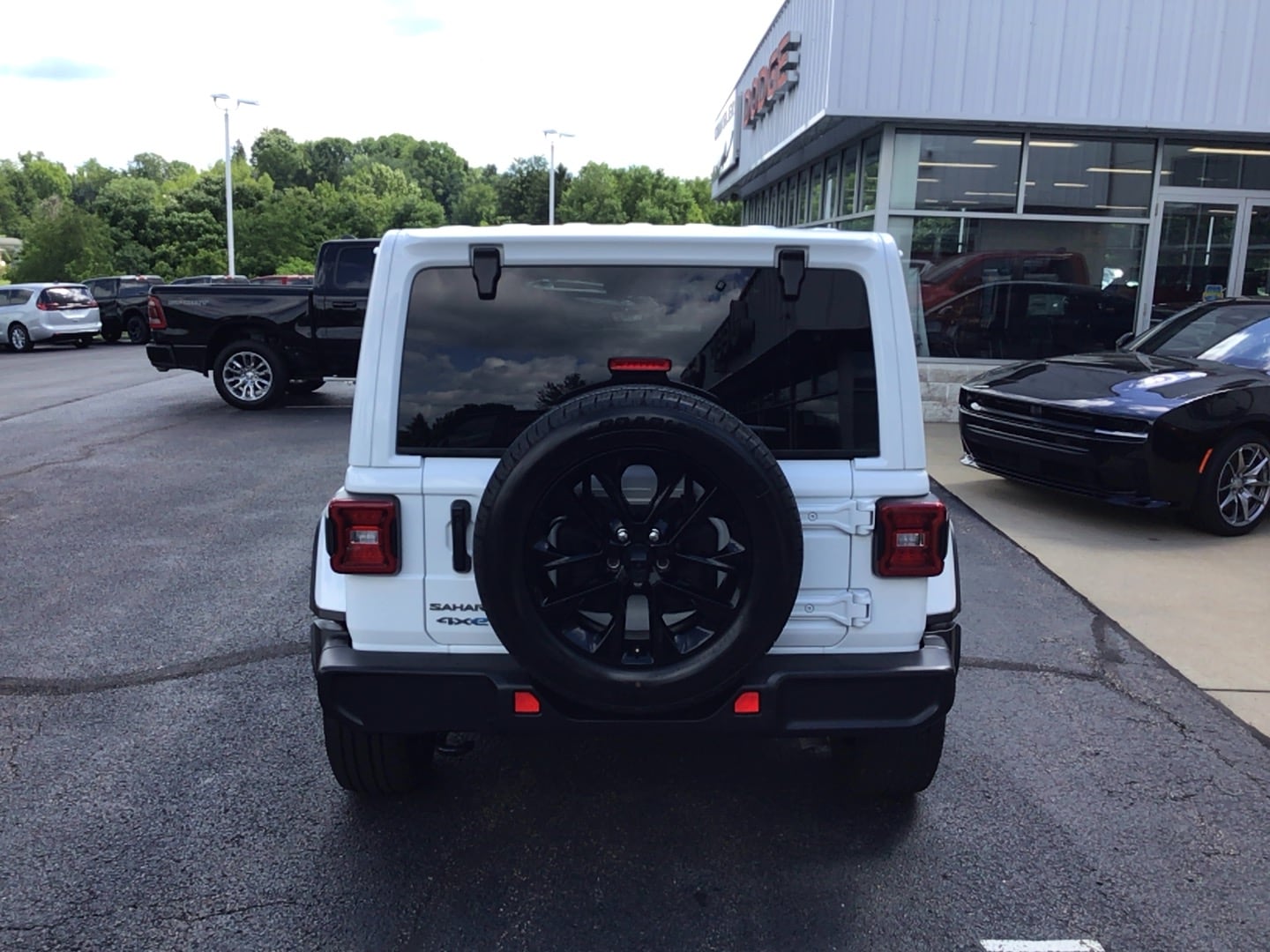 2025 Jeep Wrangler 4xe Sahara Bright White Clearcoat at Solomon CJD Brownsville