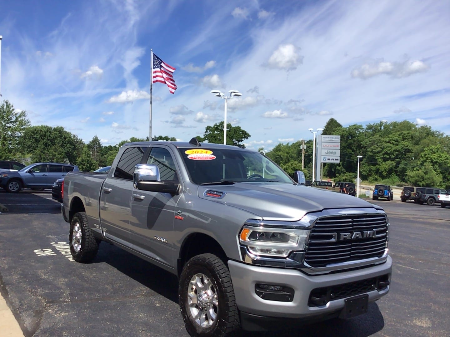 2024 Ram 2500 Laramie Billet Silver Metallic Clearcoat at Solomon CJD Brownsville